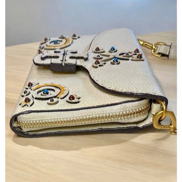 Tory Burch McGraw Embellished Leather Wallet Crossbody - Picture 4 of 12